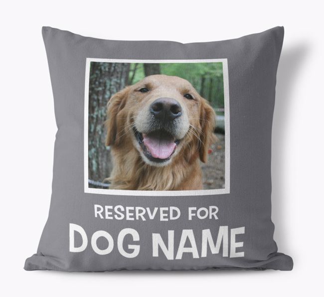 Reserved For {dogsName}: Personalised {breedFullName} Canvas Cushion